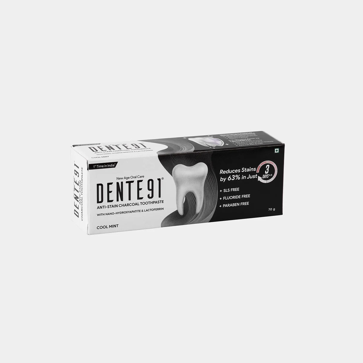 Dente91 Anti-Stain Charcoal Toothpaste - Dente91