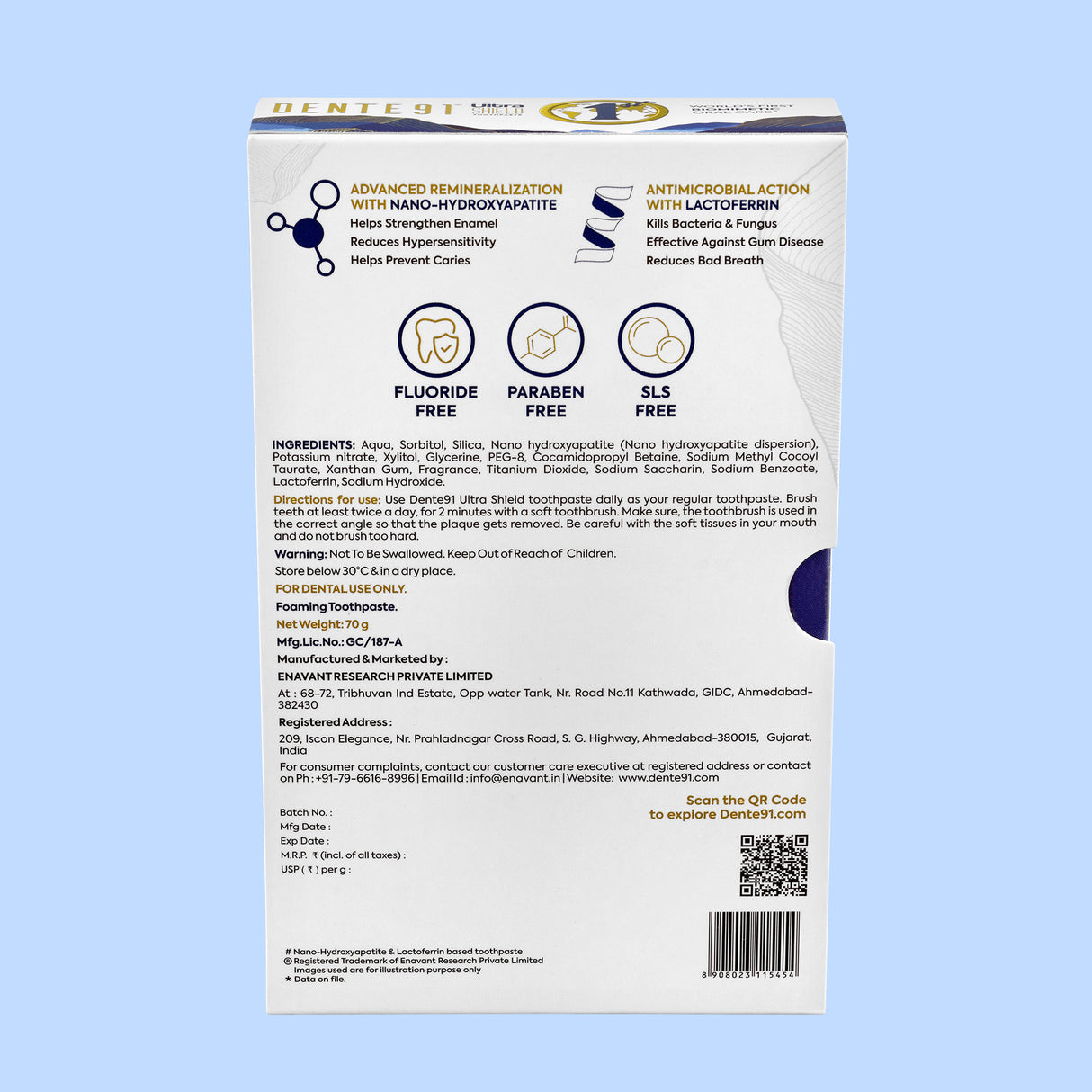 Dente91 Ultra Shield Toothpaste 70gm