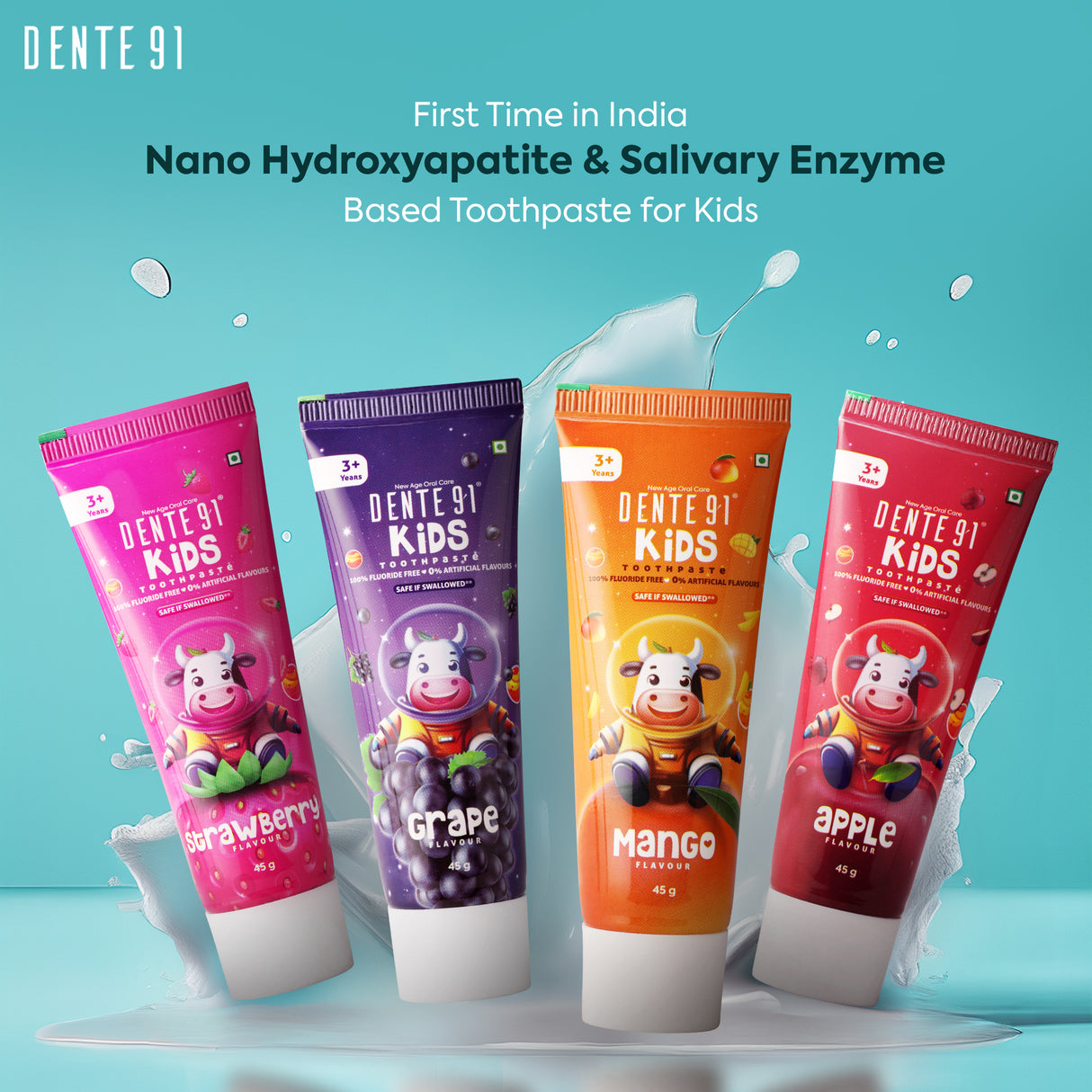 Dente91 Kids Toothpaste, Pack of 4 - Dente91