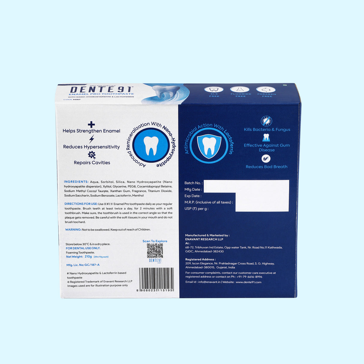 Dente91 Enamel Pro Toothpaste - Dente91