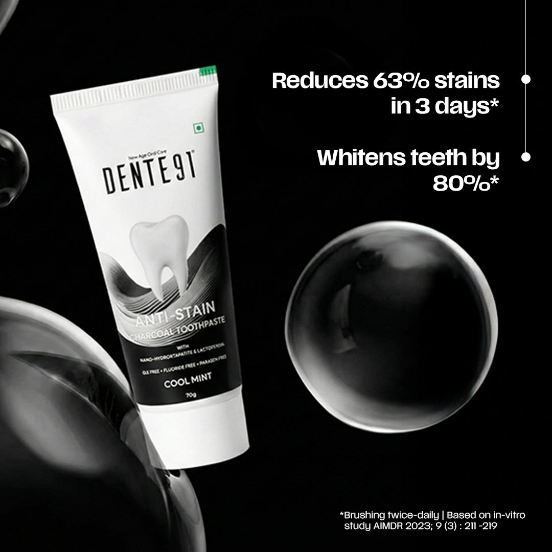 Dente91 Anti-Stain Charcoal Toothpaste