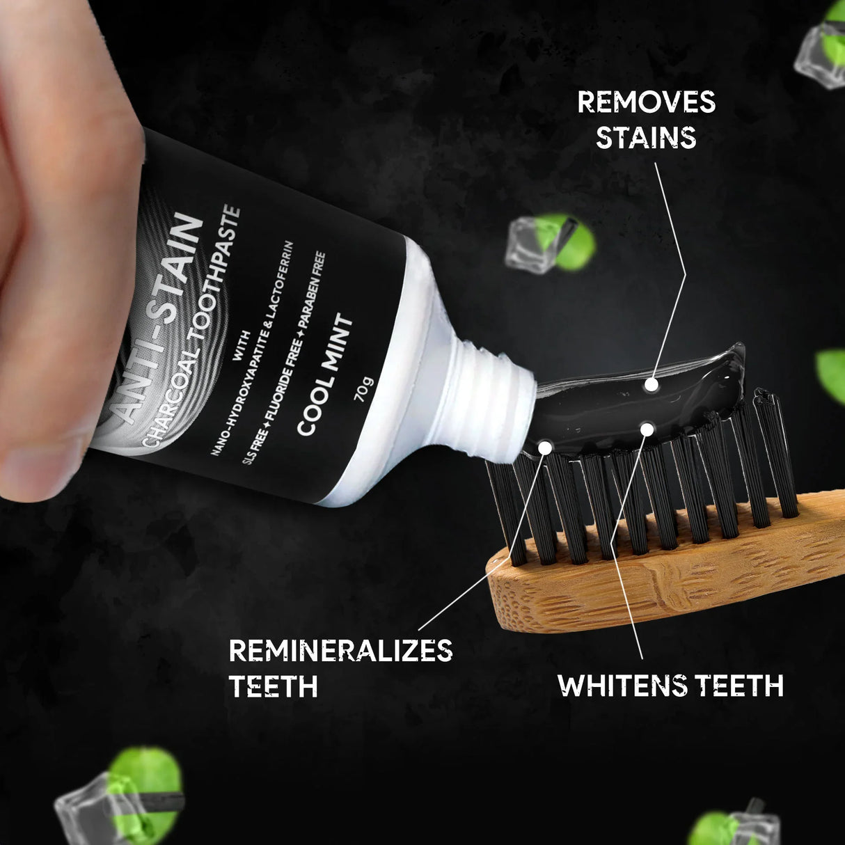 Dente91 Anti-Stain Charcoal Toothpaste - Dente91
