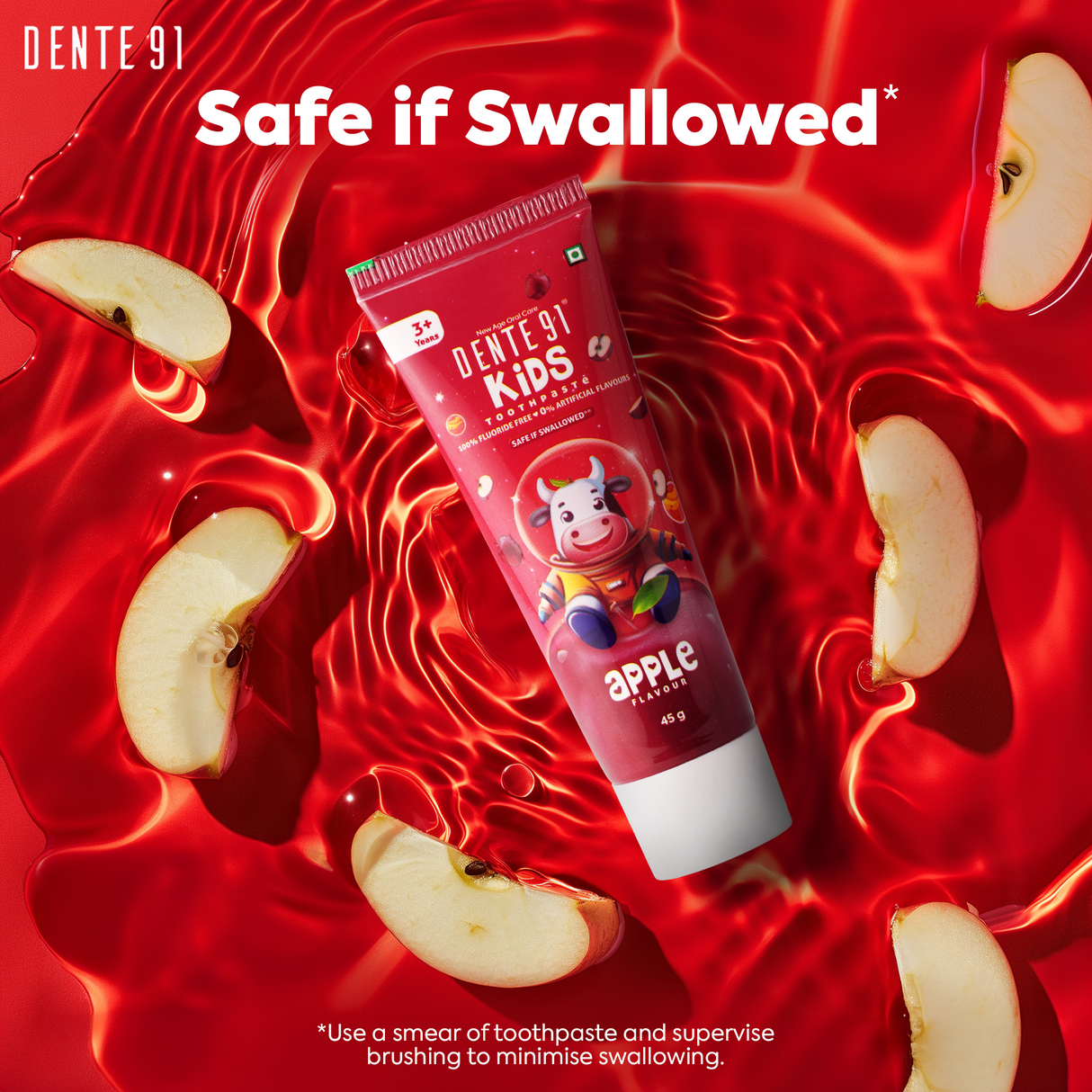 Dente91 Kids Toothpaste, Apple Flavour - Dente91