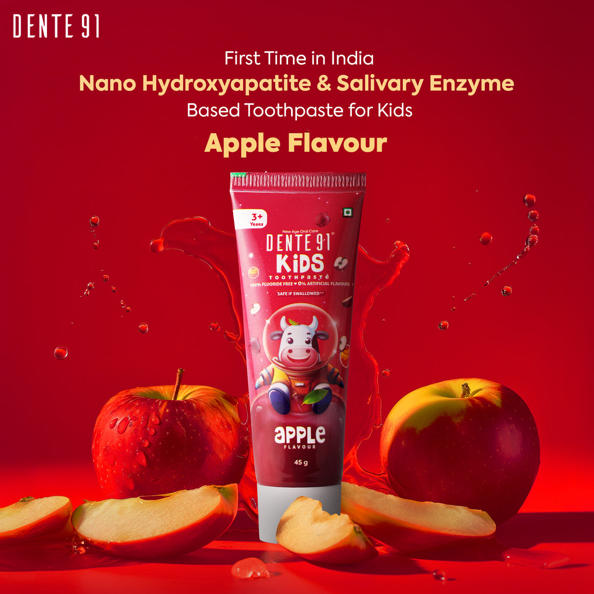 Dente91 Kids Toothpaste, Apple Flavour - Dente91