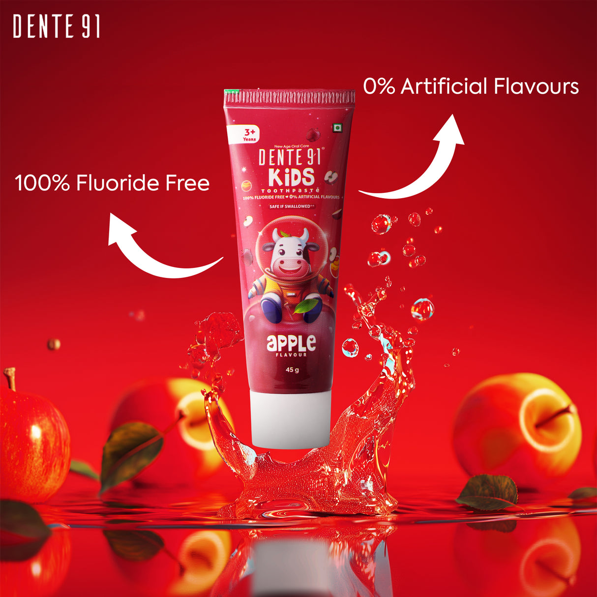 Dente91 Kids Toothpaste, Apple Flavour - Dente91