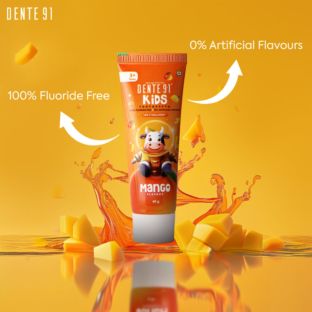 Dente91 Kids Toothpaste, Mango Flavour - Dente91