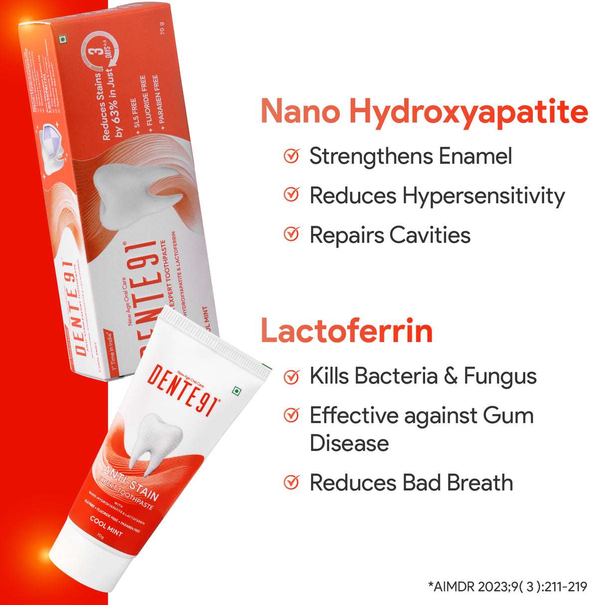 Dente91 Anti-Stain Expert Toothpaste - Dente91