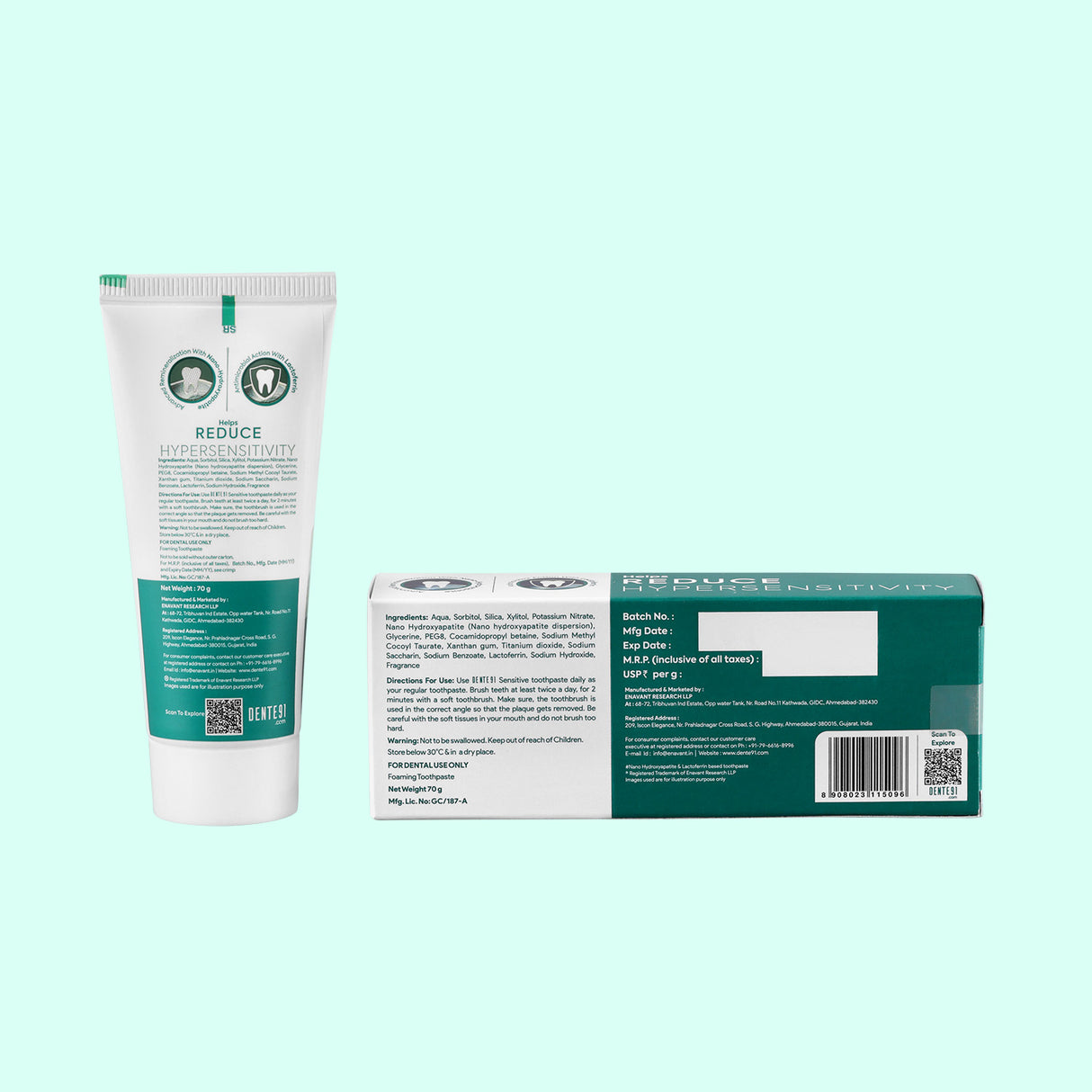 Dente91 Sensitive Toothpaste - Dente91