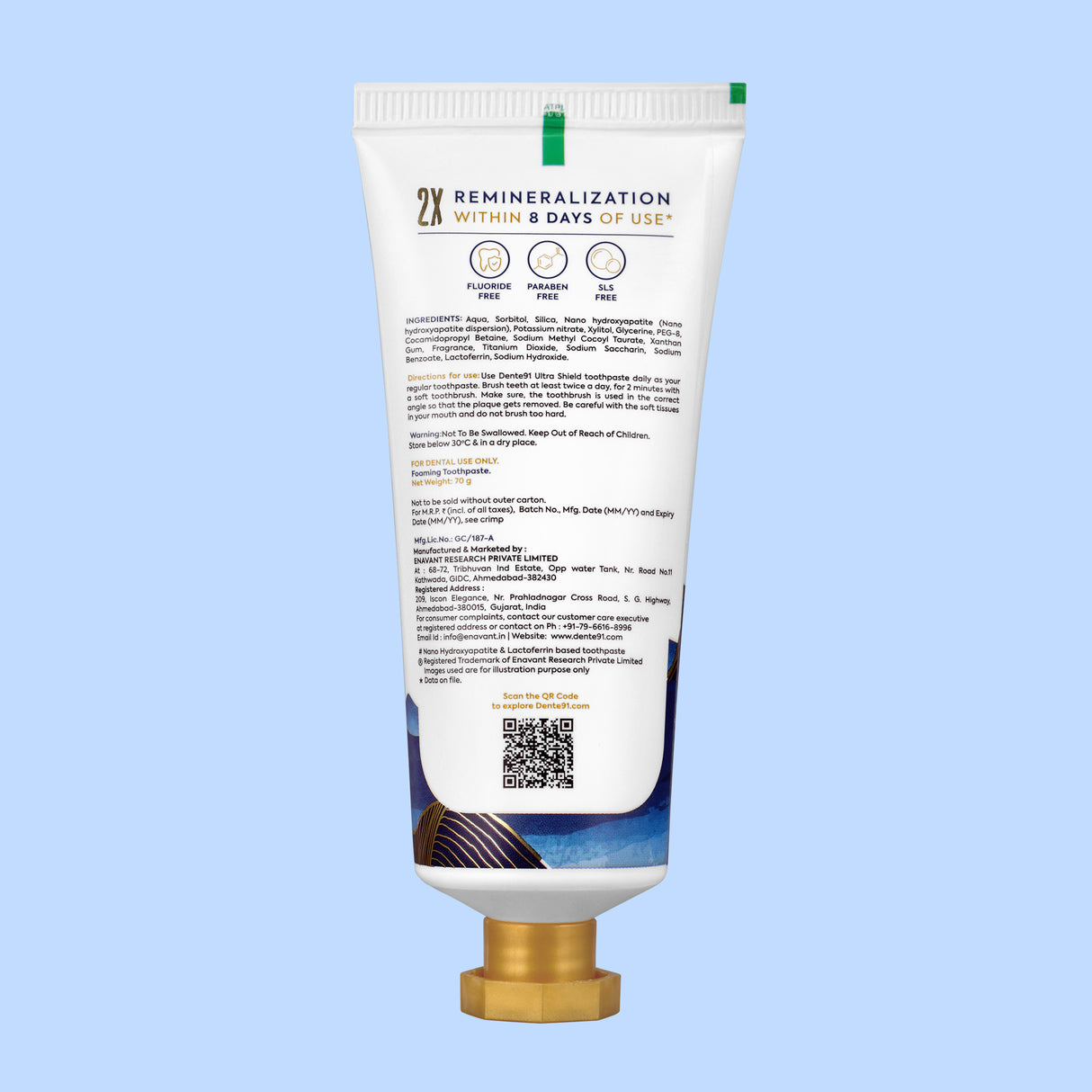Dente91 Ultra Shield Toothpaste 70gm