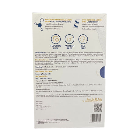 Dente91 Ultra Shield Toothpaste with Remineralization+ Formula 70gm