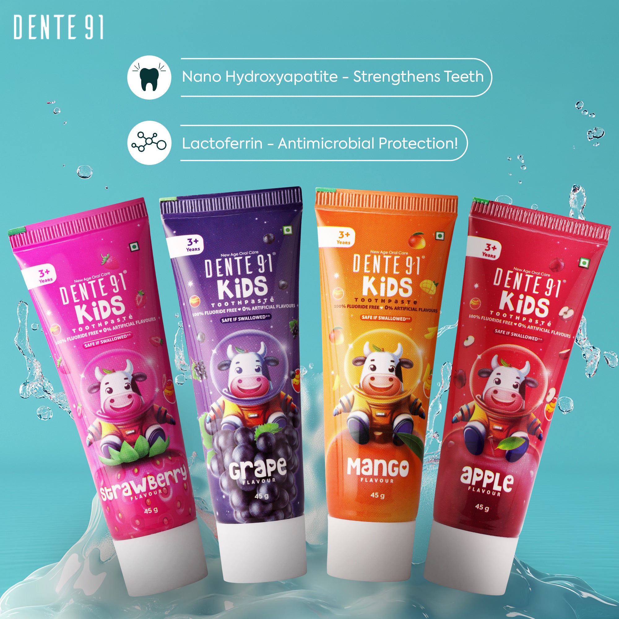 Buy Pack of Best Flavoured Kids Toothpaste in India from Dente91