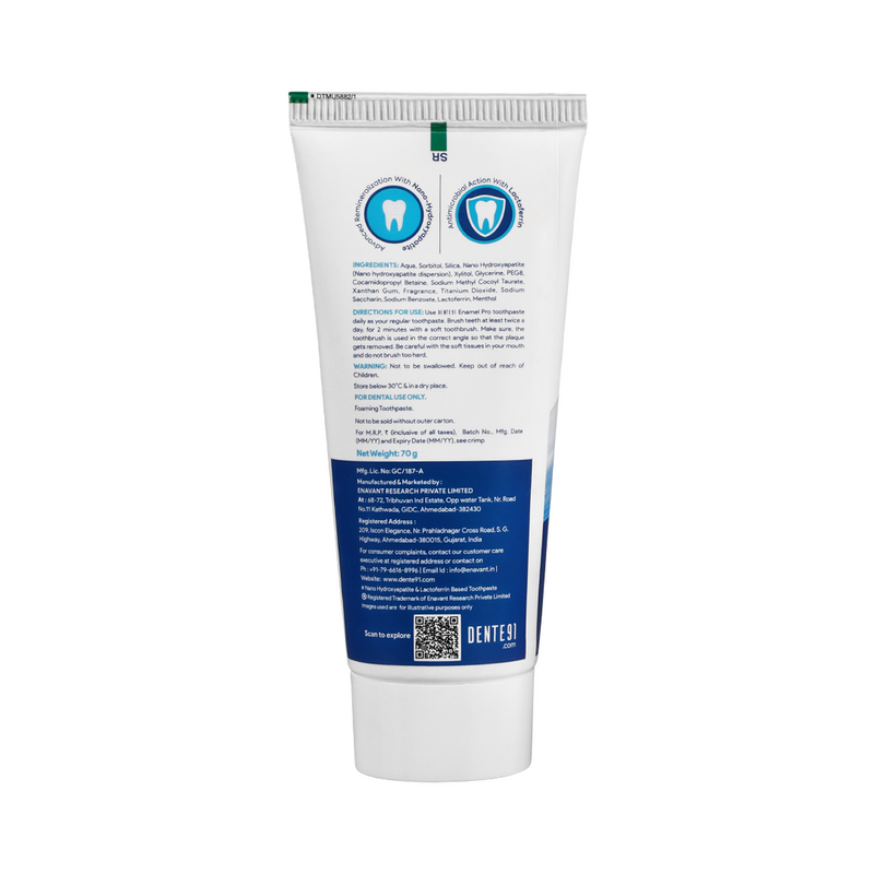 Buy Dente91 Enamel Pro Toothpaste | Fluoride-Free Enamel Repair