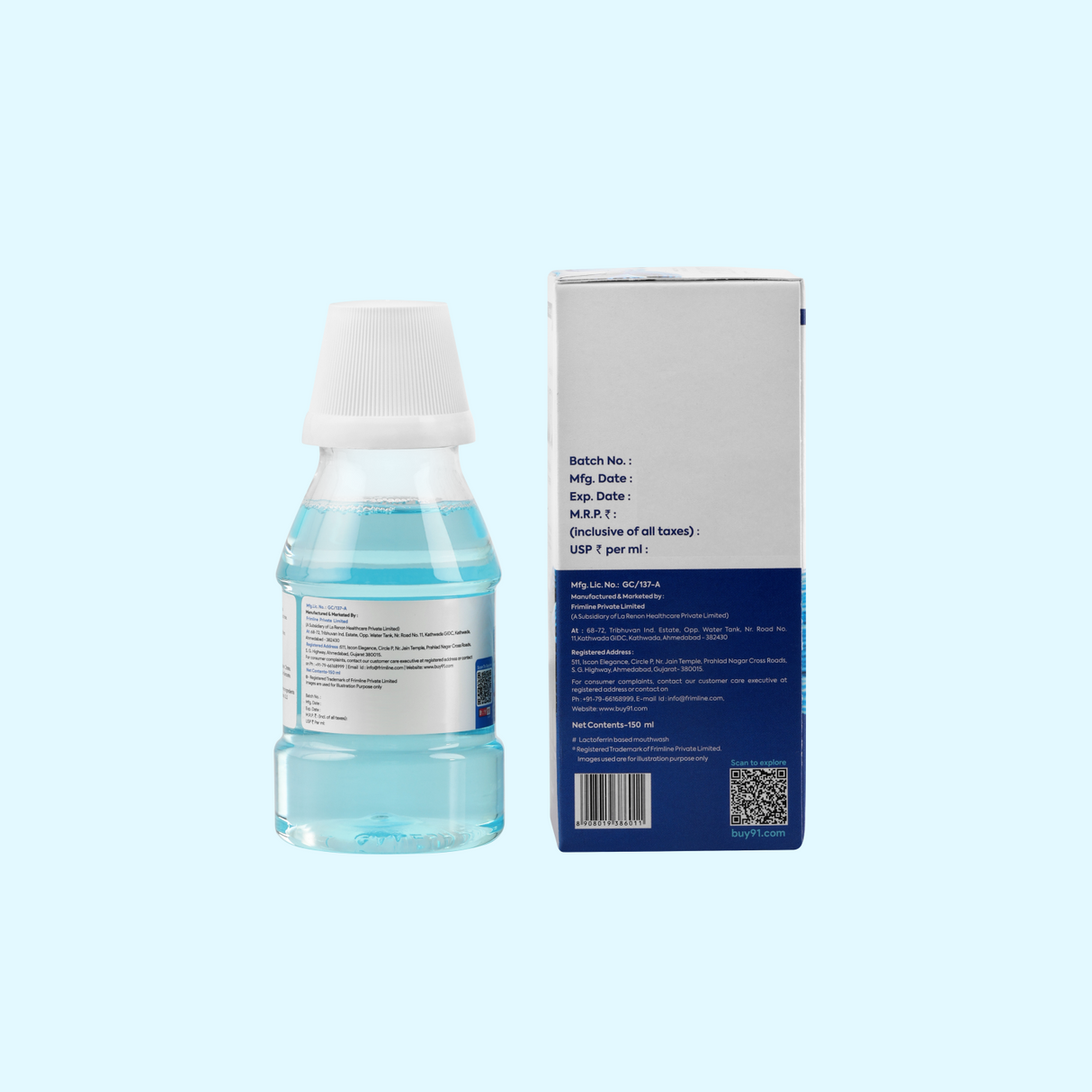 Dente91 Cool Mint Mouthwash