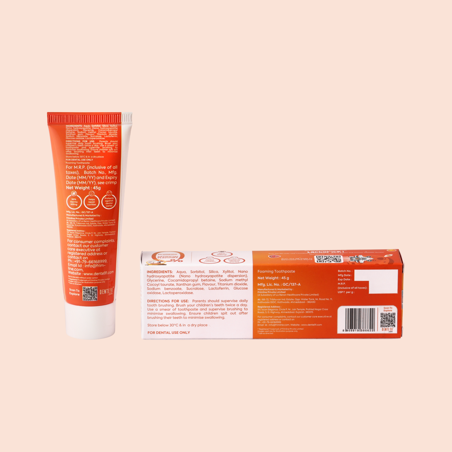 Buy Best Mango Flavoured Kids Toothpaste in India from Dente91
