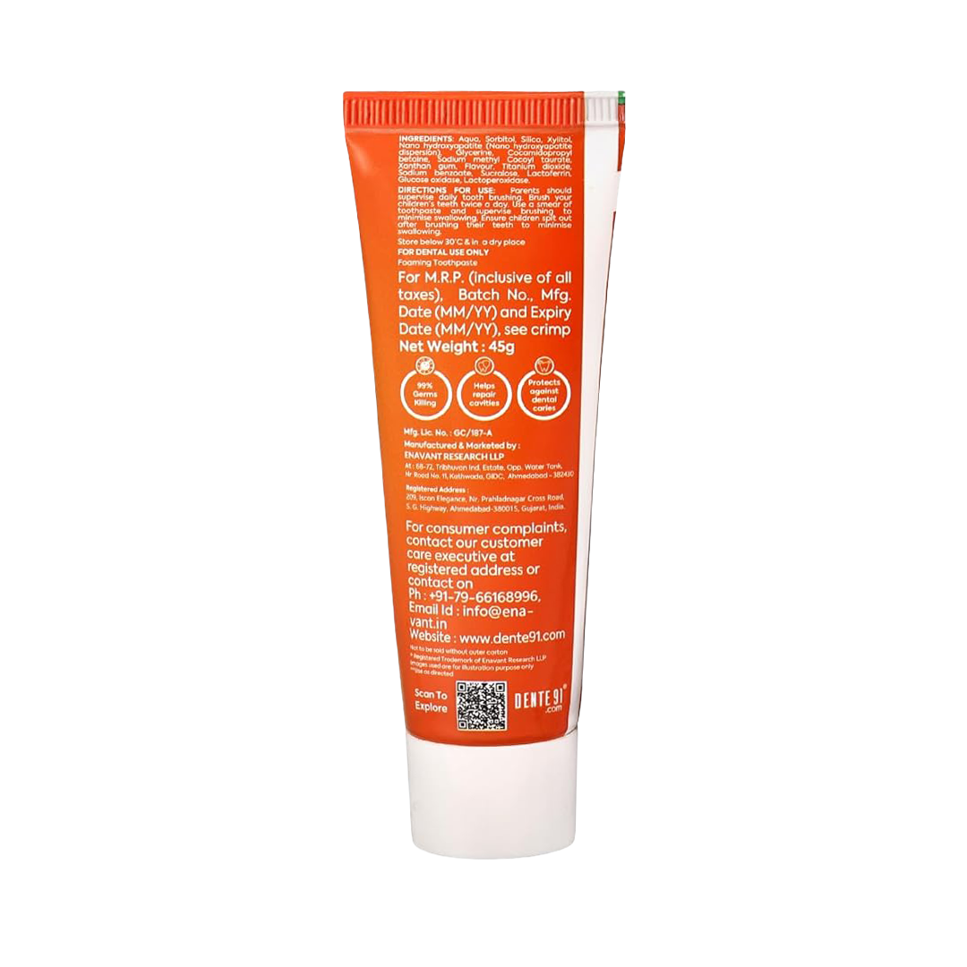 Dente91 Kids Toothpaste, Mango Flavour
