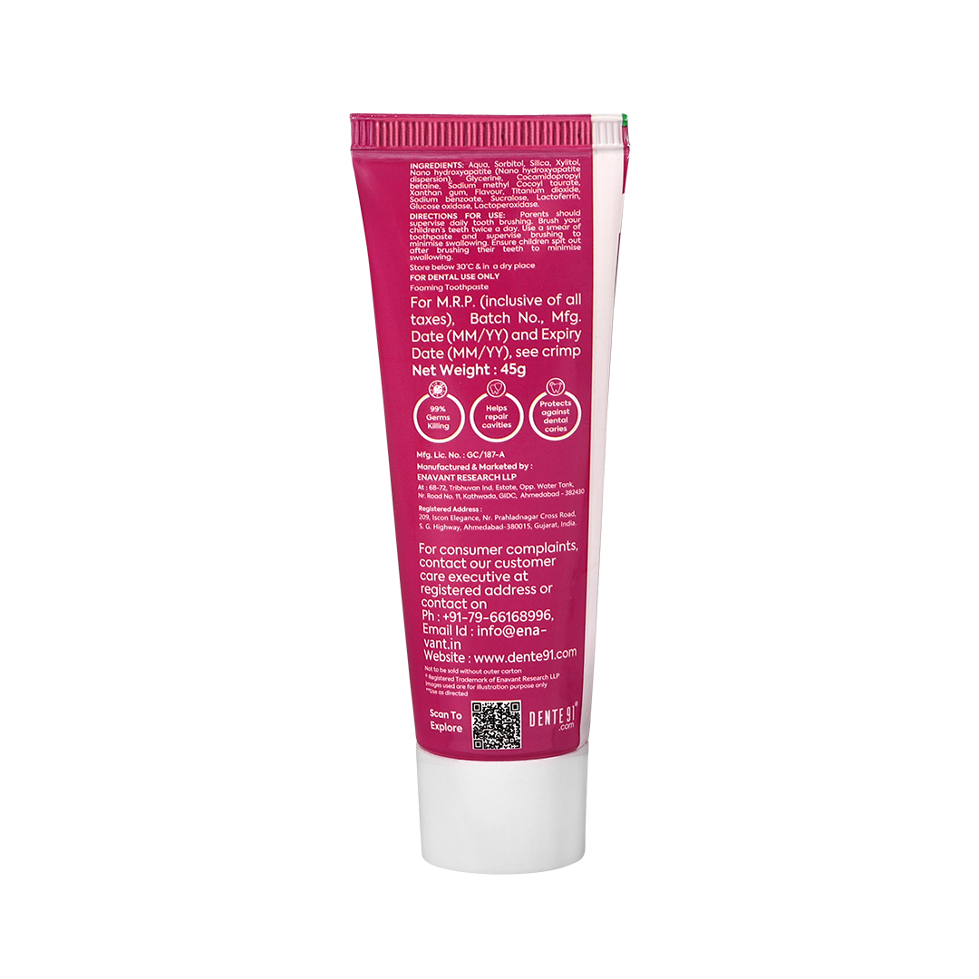 Dente91 Kids Toothpaste, Strawberry Flavour