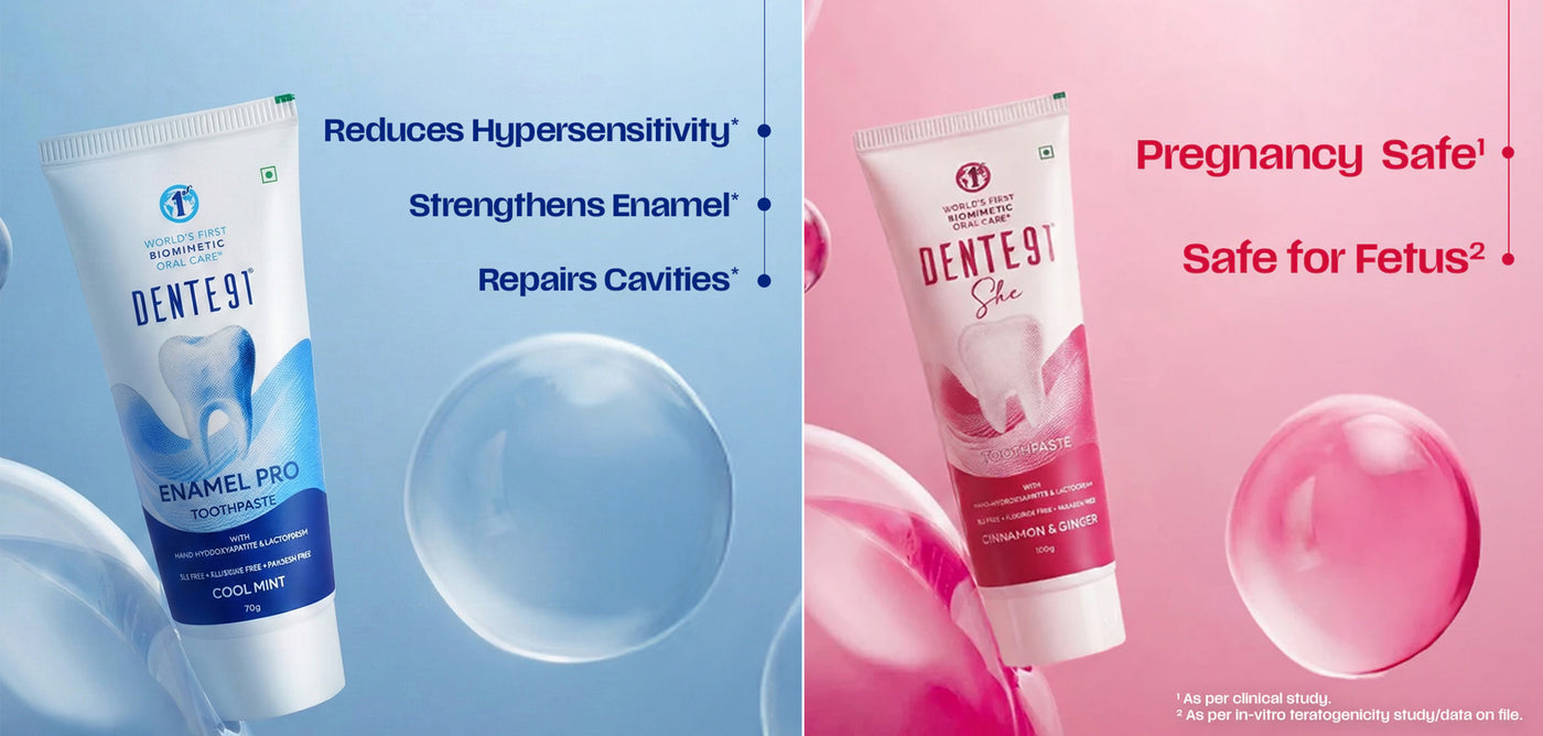 Dente91 Family Toothpaste Combo (Enamel Pro + SHE Toothpaste)
